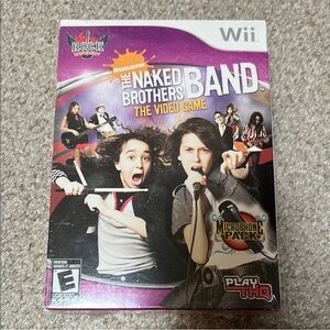 Wii The Naked Brothers Band Video Game With Microphone - Sealed